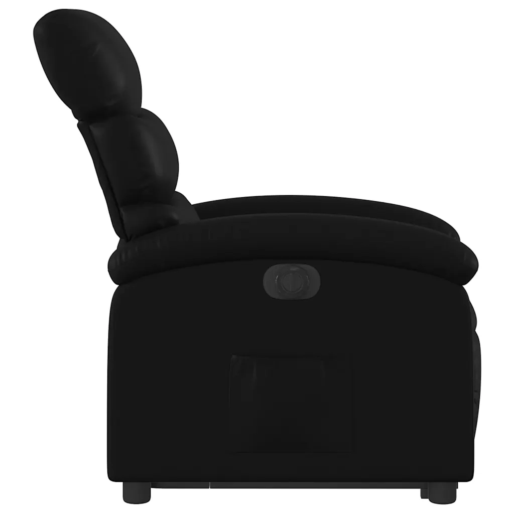 Poltrona | Sedia Relax Alzapersona Reclinabile Elettrica Nera in Similpelle