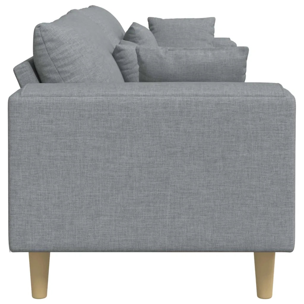 Divano con cuscino-Sofa con cuscino-Divanetto Grigio chiaro 250 x 77 x 76 cm Tessuto