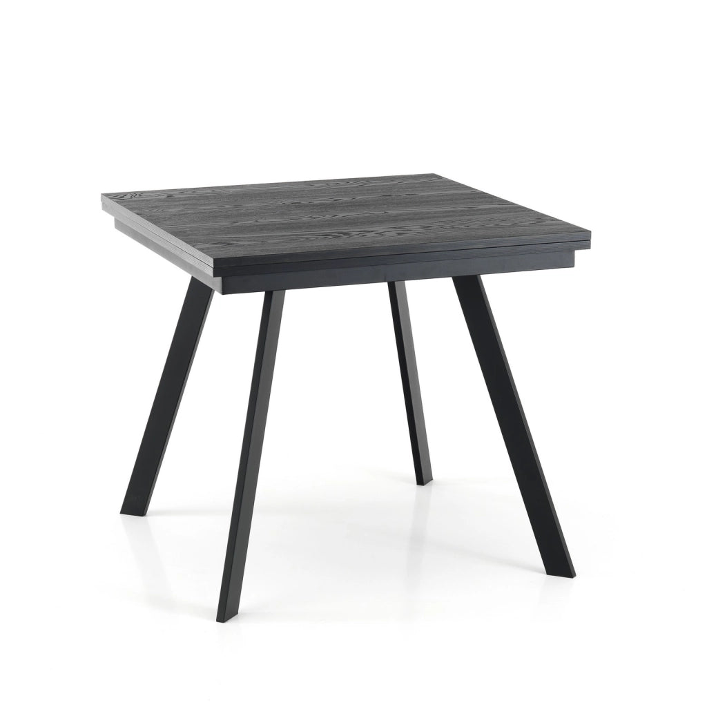 Tavolo allungabile TAKLA BLACK WOOD in MDF nero effetto legno