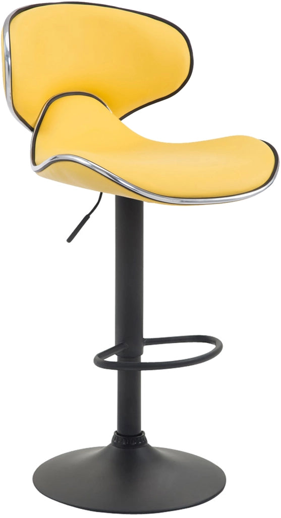 Sgabello Las Vegas V2 in similpelle giallo,nero