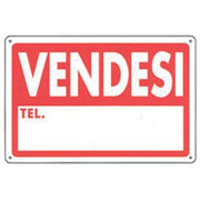 TARGA SEGNALETICA VENDESI - PP CM 20X30- 10 pezzi