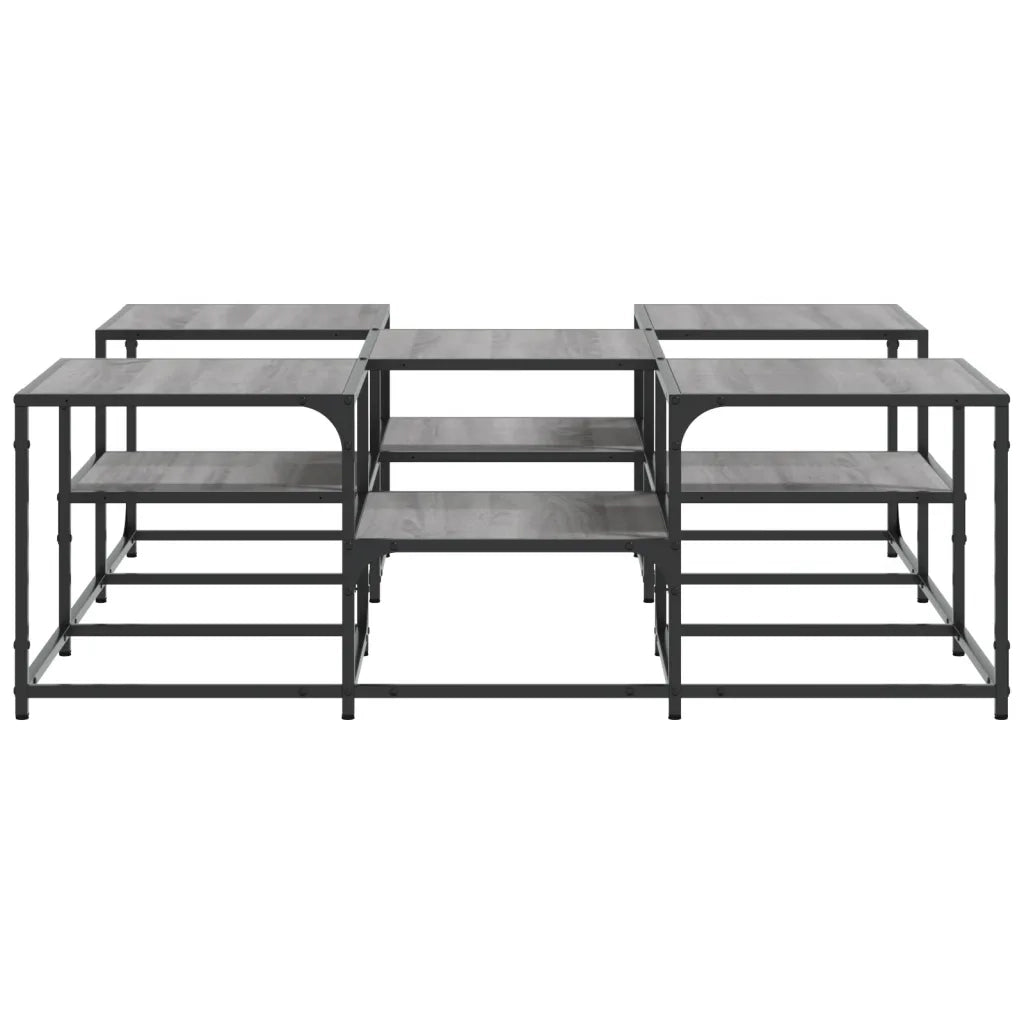 Tavolino Salotto-Tavolino da soggiorno-Tavolo Grigio Sonoma 121x121x40 cm Legno Multistrato
