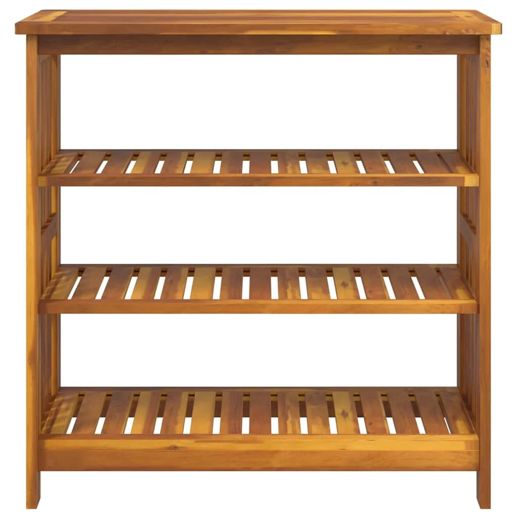 Mobiletto da giardino in legno massello di acacia con pratici ripiani 90 x 40 x 90 cm stile moderno legno marrone 02_0058498