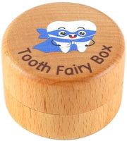 Porta denti con design carino - Porta denti in legno - Contenitore per denti da latte - Adatto per adolescenti - Dimensioni 5 x 5 x 3,4 cm