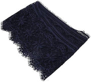 Accessori per cucire - Lint di bordatura - Disegno classico - Blu marino - Accessori per cucire - Ideale per abiti da sposa - 14,5 cm di larghezza