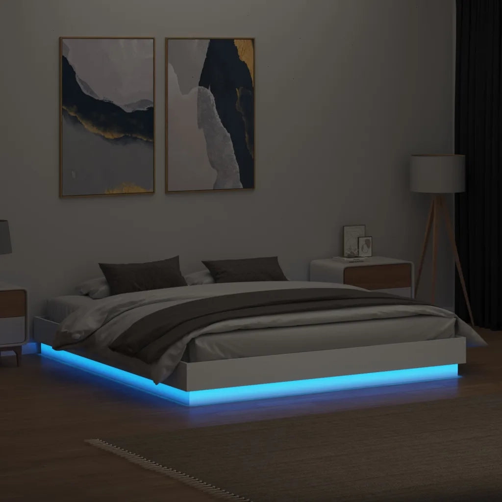 Giroletto con Luci LED Bianco 200x200 cm 3209765