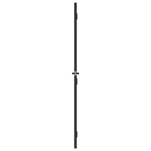 Porta Interni Sottile Nera 83x201,5cm Vetro Temperato Alluminio 155119