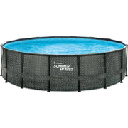 Piscina Fuori Terra Summer Waves by Ezooza Ø 549 x 132 cm Kit Completo: Pompa SkimmerPlus Scaletta, Copertura Kit Pulizia