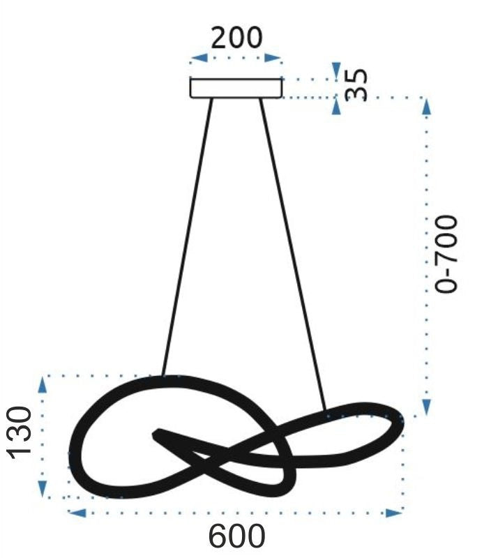 Lampada Led App814-cp Node Black