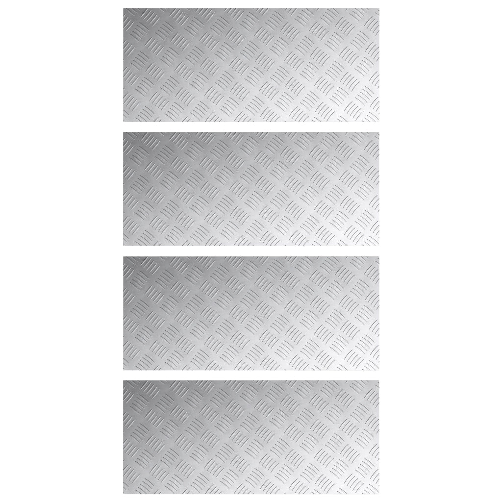 Piastre in alluminio a doghe 4 pcs Antiscivolo 90x40 cm