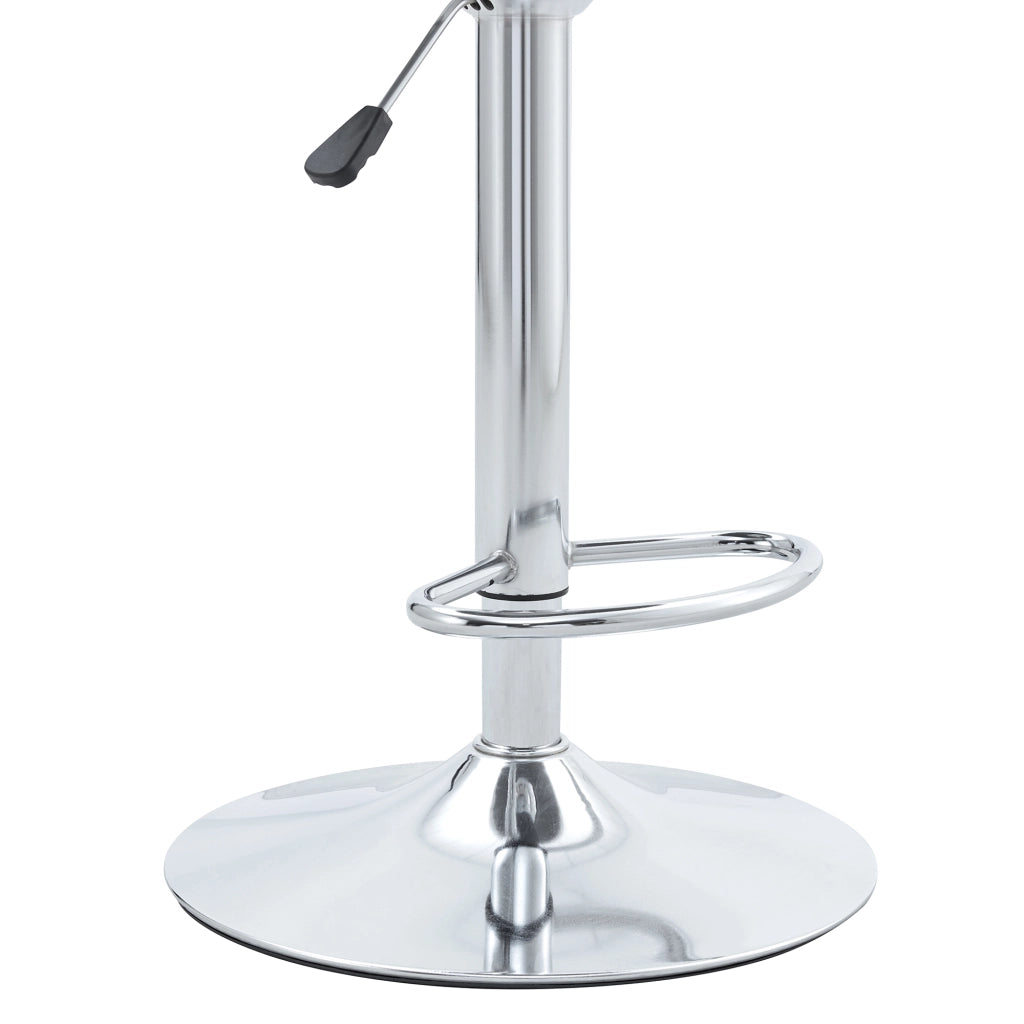 Set 2 Sgabelli da Bar Regolabili ¨C MINIMAL ¨C Seduta in Ecopelle, Schienale Plastica, Gambe Metallo