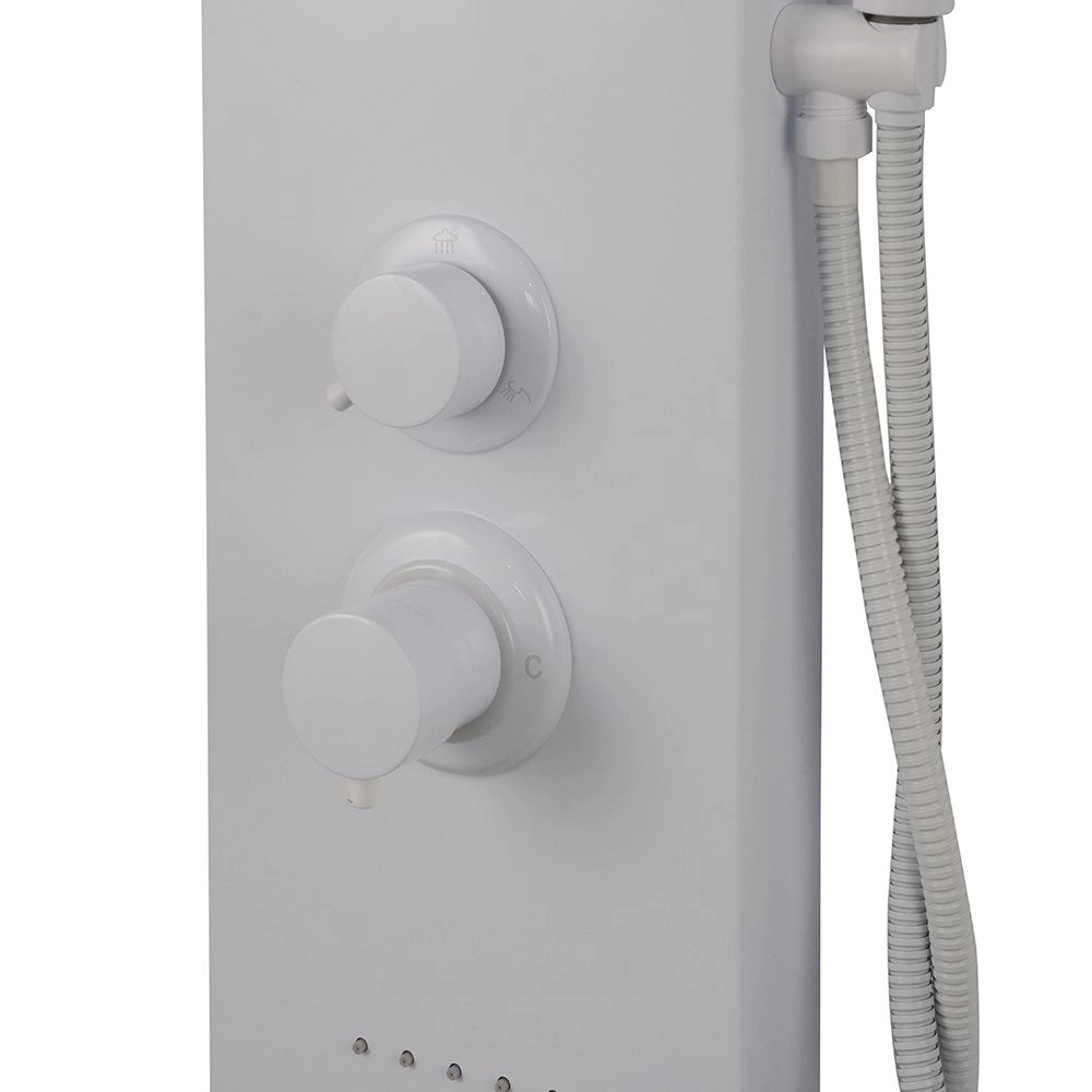 Colonna doccia pannello idromassaggio effetto cascata YH8124 SIDNEY - Bianco