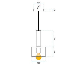 Lampada Da Soffitto Pensile Singola Osti B Verde