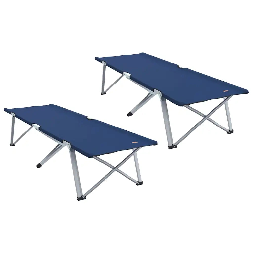 Letto da campeggio pieghevole 2 pz Blu 194 x 62,5 x 42,5 cm CFW5107420