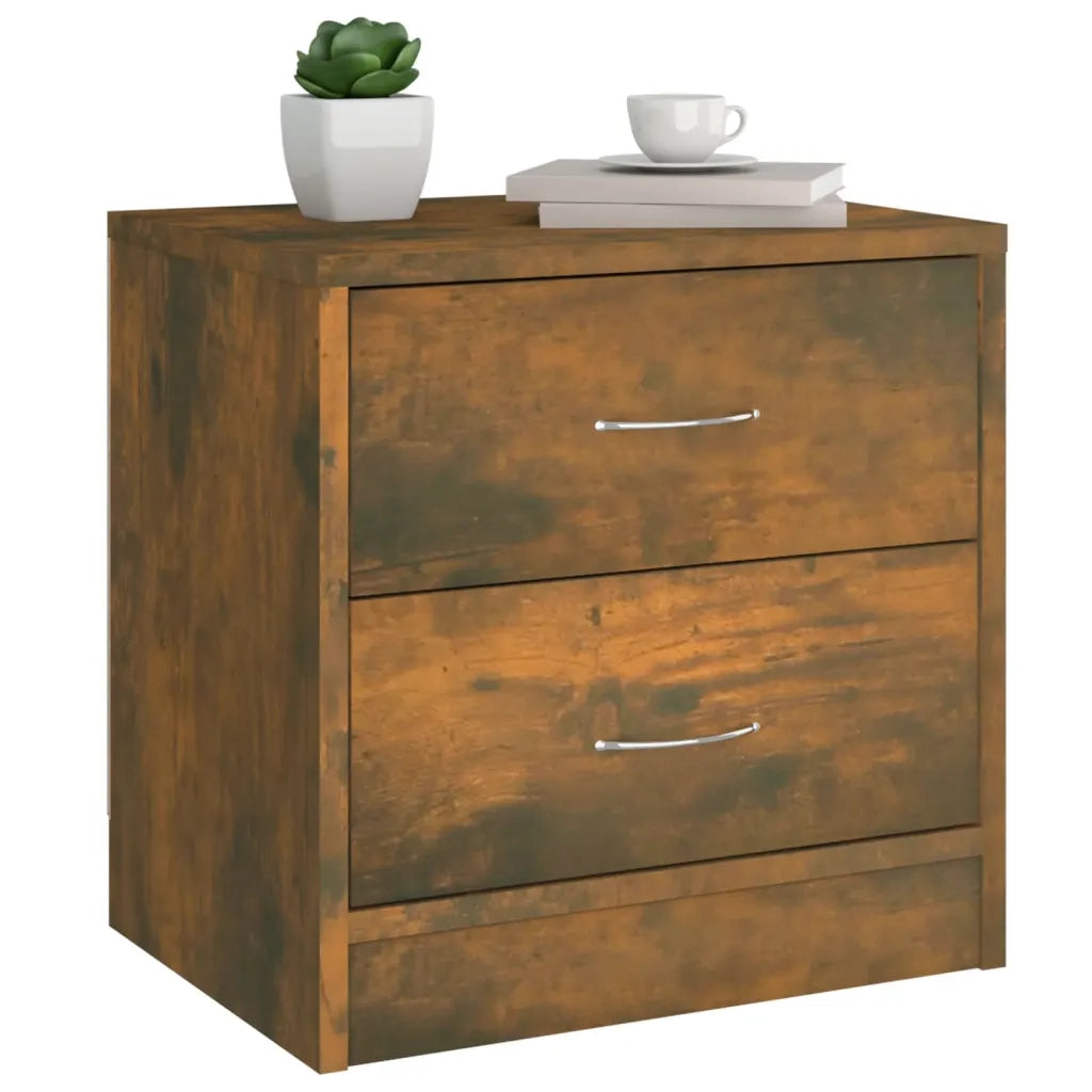 Comodino-Tavolino da notte Rovere Fumo 40x30x40 cm in Legno Ingegnerizzato