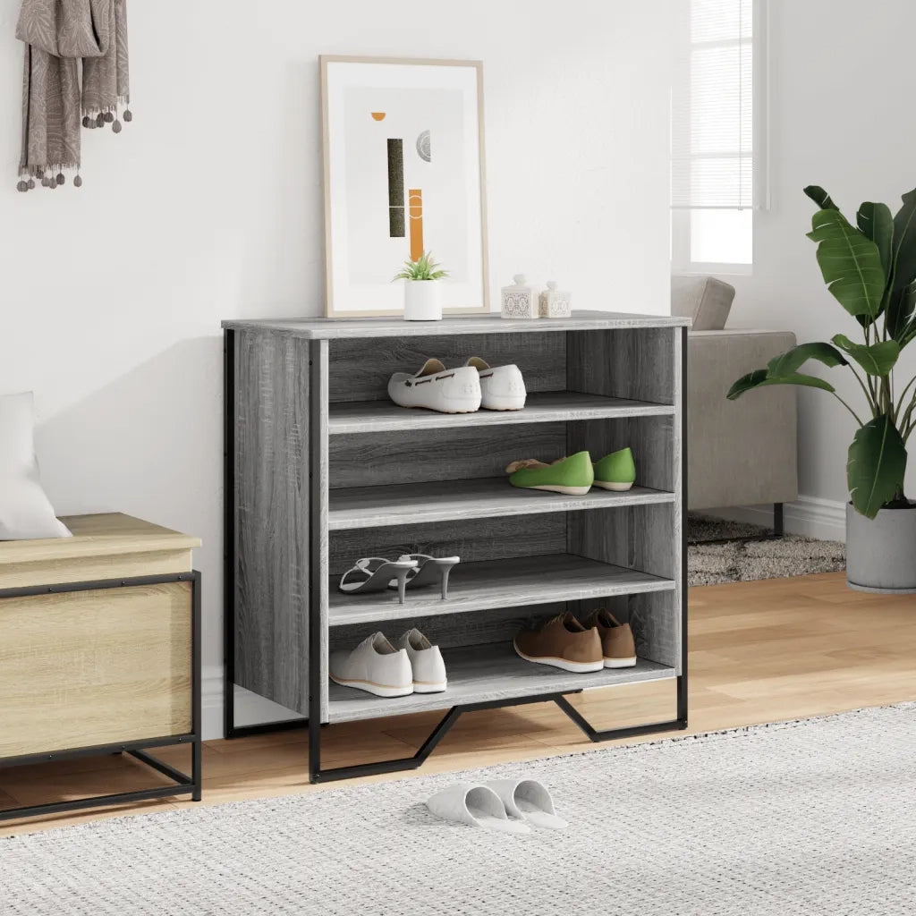 Scarpiera | Mobile per scarpe Grigio Sonoma 80x38x78 cm in Truciolato