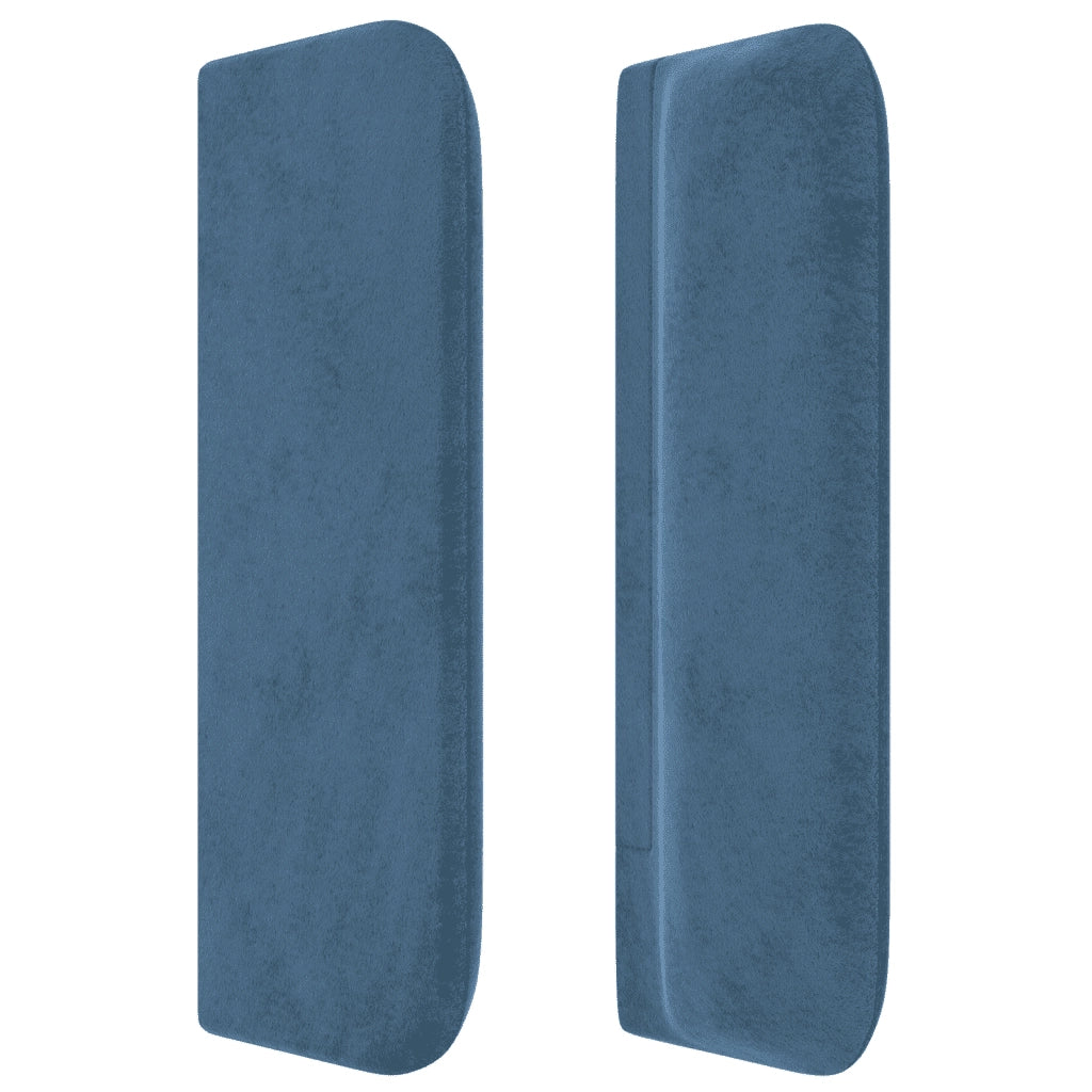 Giroletto a Molle con Materasso Blu Scuro 200x200 cm in Velluto 3130923