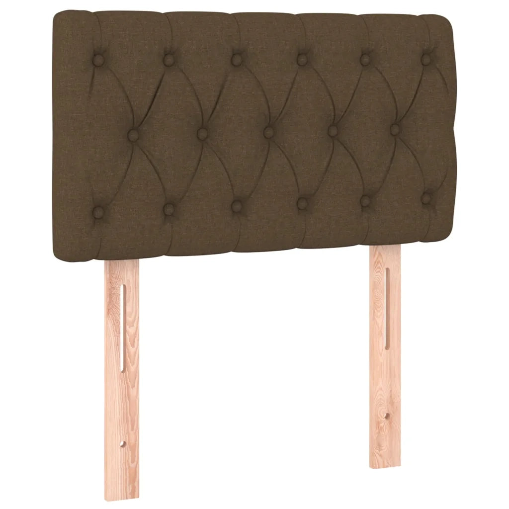 Letto a Molle Materasso e LED Marrone Scuro 80x200cm in Tessuto 3133912