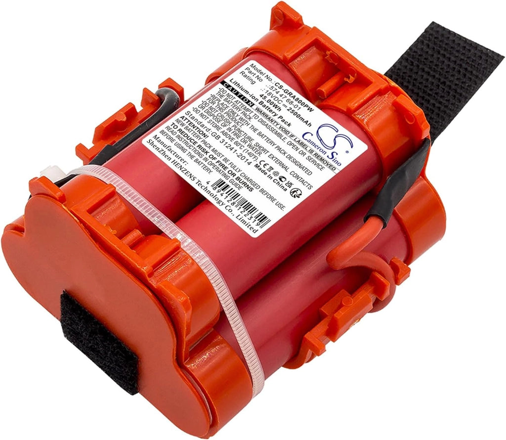 Batteria per elettroutensili compatibile con Gardena Husqvarna Flymo Mcculloch CS-GRA800PW (2500 mAh, 18 V)