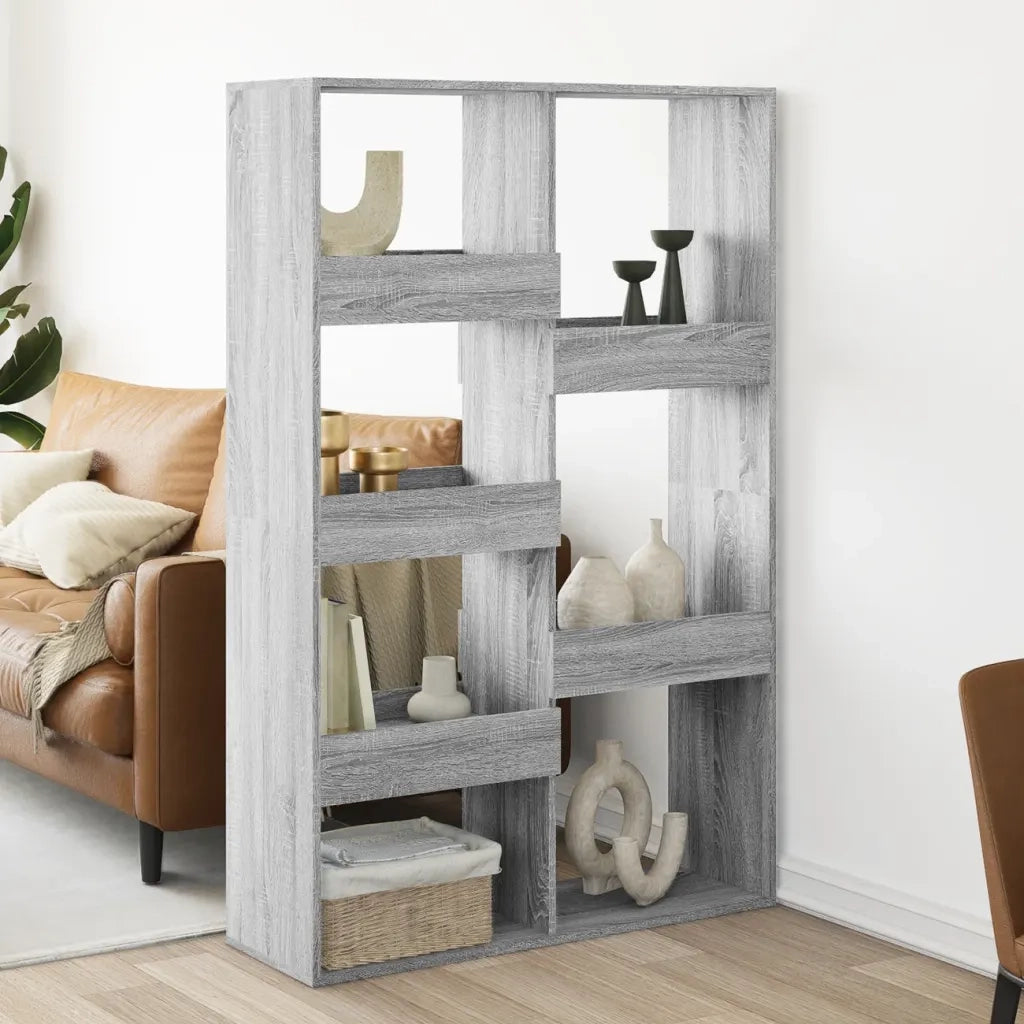 vidaXL Divisorio Grigio Sonoma 100x33x155,5 cm in Truciolato