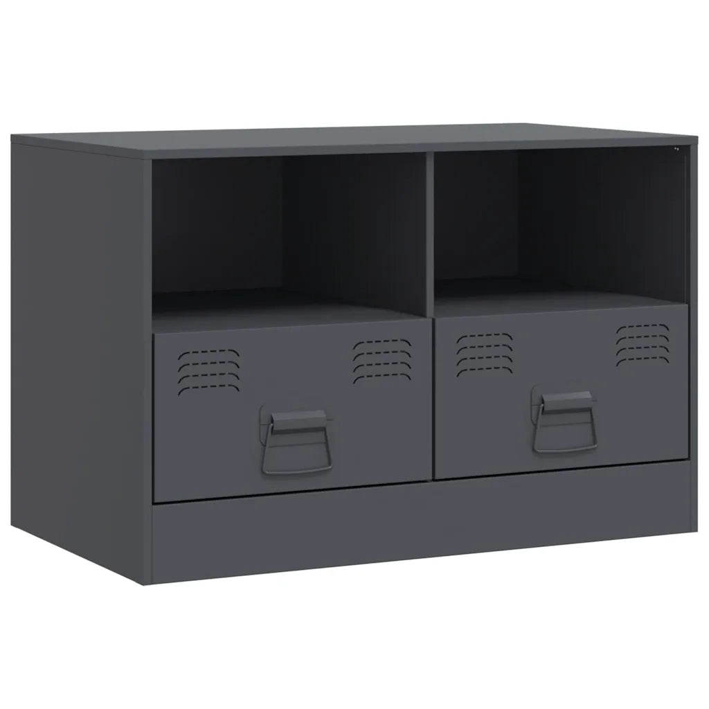 Mobili TV 2 pz | Armadietto TV | Mobile Porta TV Antracite 67x39x44 cm in Acciaio