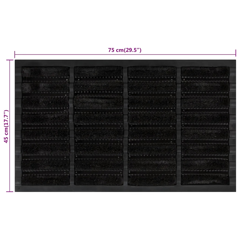 Zerbino Rettangolare 45x75 cm in Gomma e Fibra di Cocco 155664
