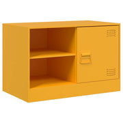 Mobili TV 2 pz | Armadietto TV | Mobile Porta TV Giallo Senape 67x39x44 cm in Acciaio