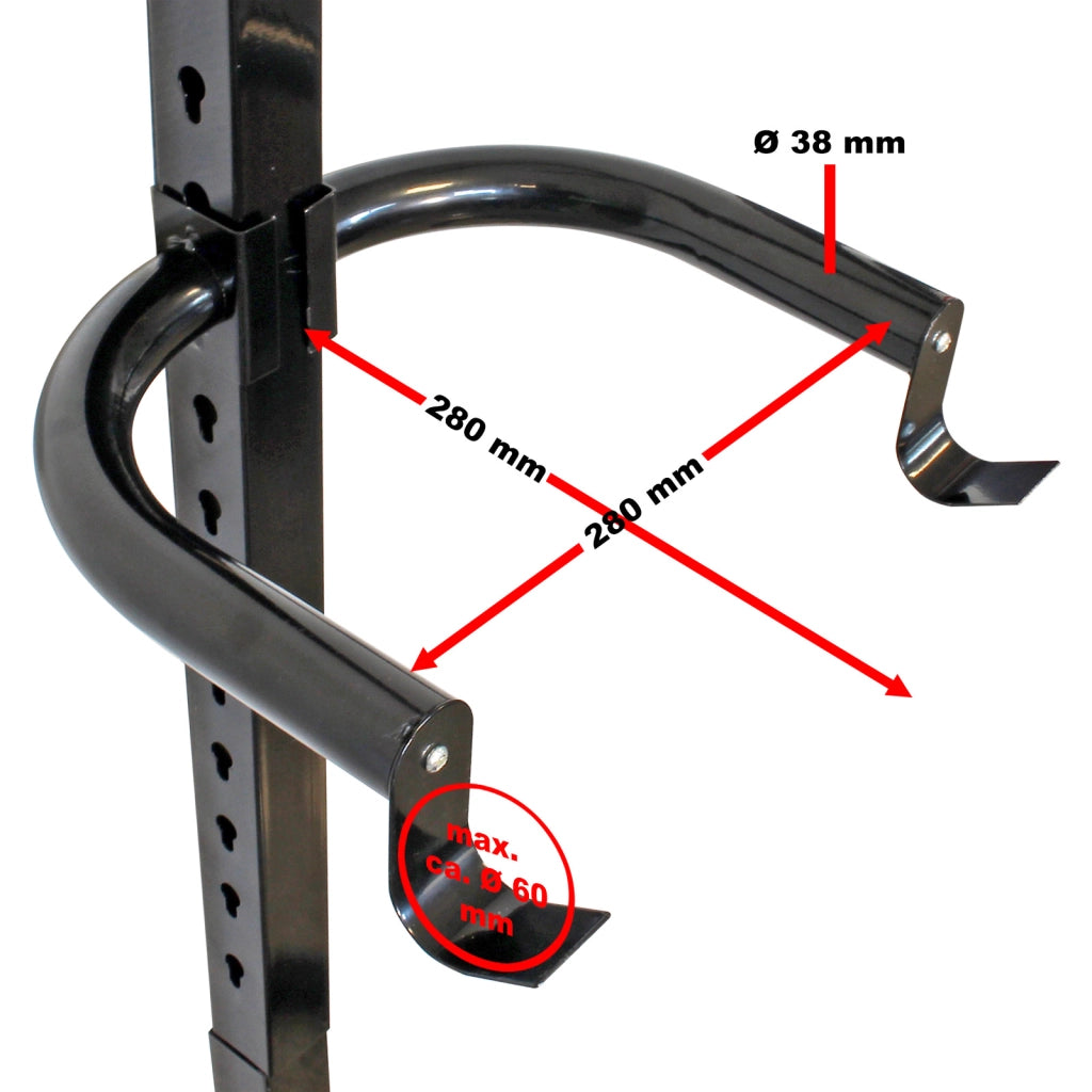 Portabici a muro per appendere 2 bici 90 kg, con bracci di supporto regolabili, Portabiciclette a parete