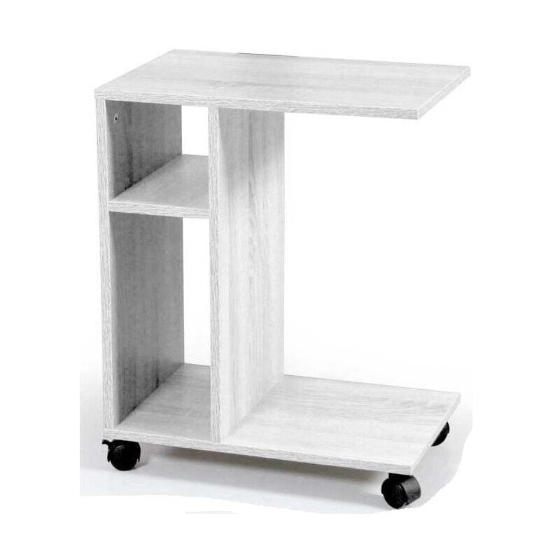 GAIA MOBILETTO CON RUOTE DA SALA 45X30XH56 CM IN COLORE BIANCO