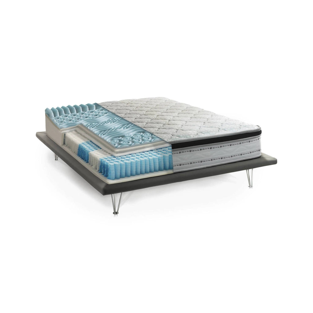 Materasso matrimoniale Atir, Sfoderabile in Memory Foam+Gel e Molle insacchettate, 100% Made in Italy, Antiacaro e Anallergico, cm 160x200 h27