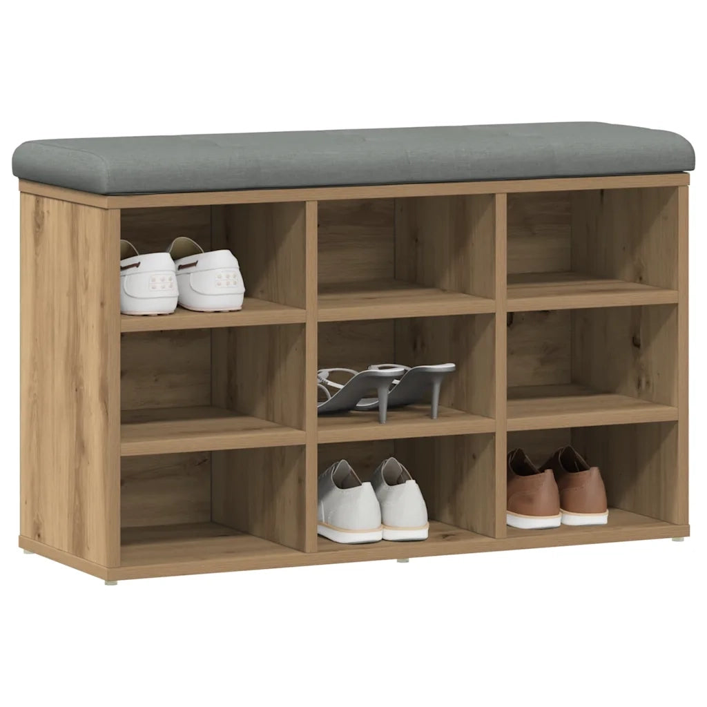 Scarpiera Rovere Artigianale 82x32x50 cm in Legno Multistrato 857624