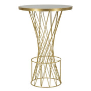 Tavolino VKH805, Oro, Metallo, 70x70x103 cm