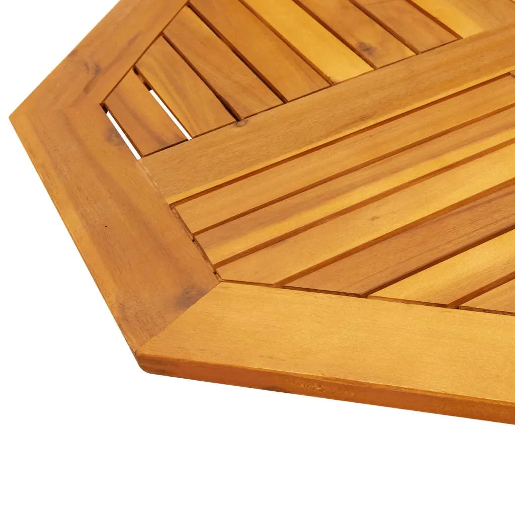 vidaXL Piano per Tavolo 80x80x2,2 cm Ottagonale Legno Massello Acacia