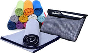 Set di asciugamani in microfibra - per sauna, fitness, sport, asciugamani da spiaggia, asciugamani per sport, grigio XL: 180 x 80 cm