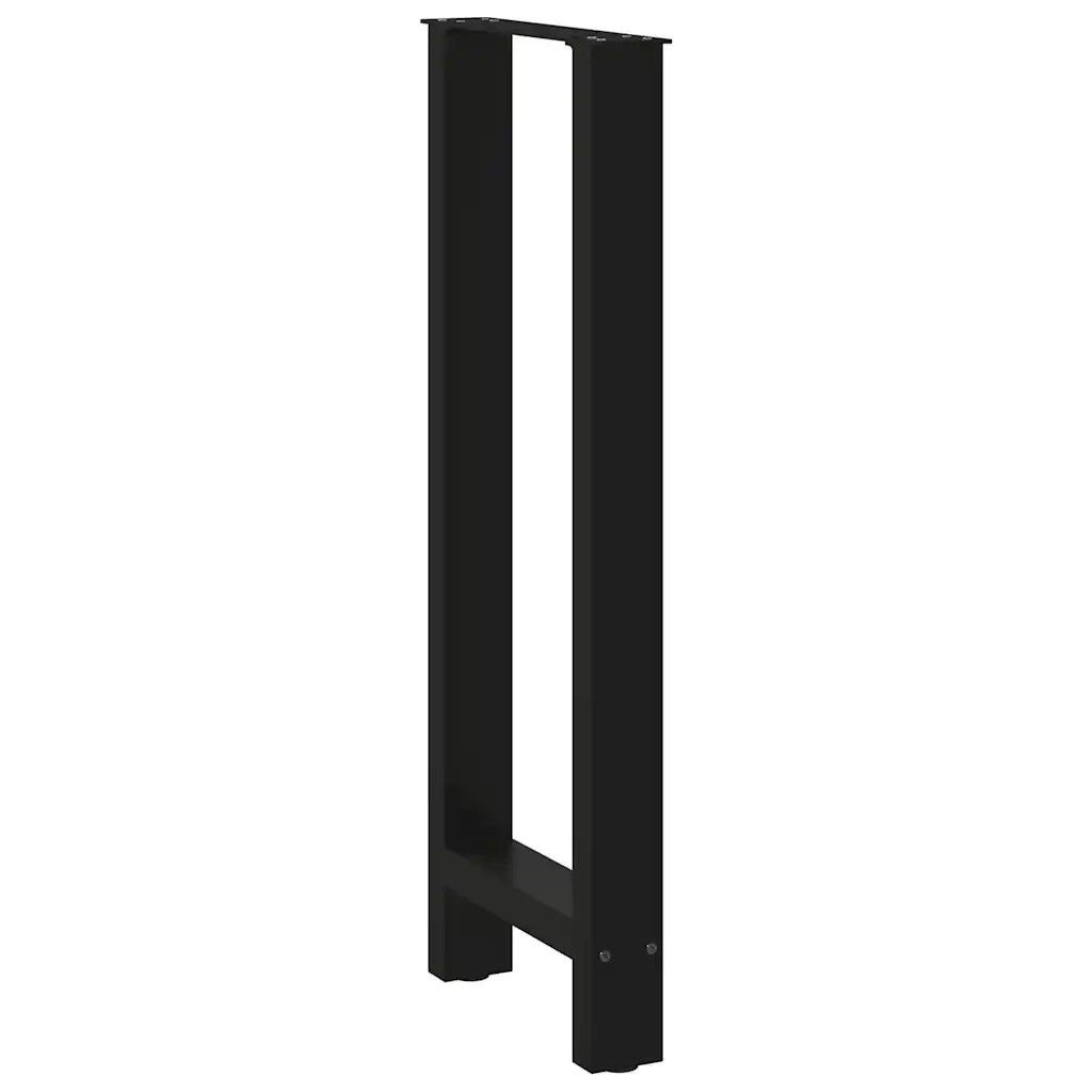 Gambe per tavolo da bar nere 2 pz 40x(100-101) cm in acciaio 4013336