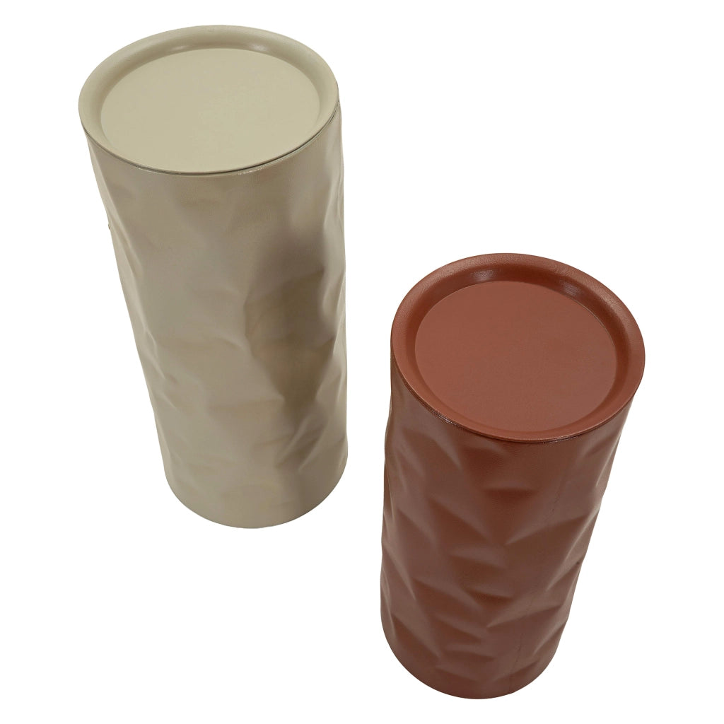 Ganipara, Tavolino da Salotto set da 2, 34x74x34h cm Rosso