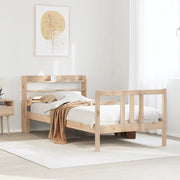 Giroletto con Testiera 75x190 cm in Legno Massello di Pino 3306694