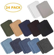 Pannelli per stirare 24 pezzi - Pannelli decorativi per abbigliamento - Faux denim - Dimensioni 9,5 cm x 12,5 cm - Facili da utilizzare - Pannelli per tessuti