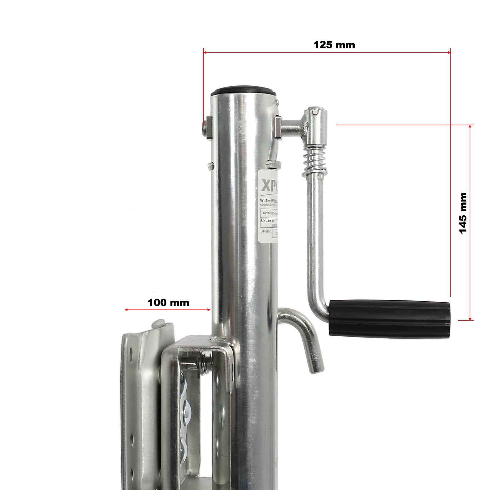 Servotimone con ruota 540 kg Ruotino per carrello appendice con staffa di montaggio