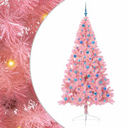 Albero di Natale Artificiale-Albero Natalizio con luci integrate Rosa 240 cm PVC 636225