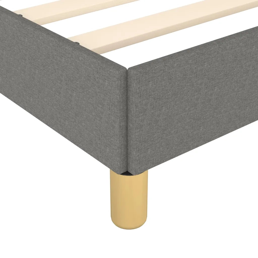 Giroletto senza Materasso-Struttura Letto Grigio Scuro 160x200 cm Tessuto 452183