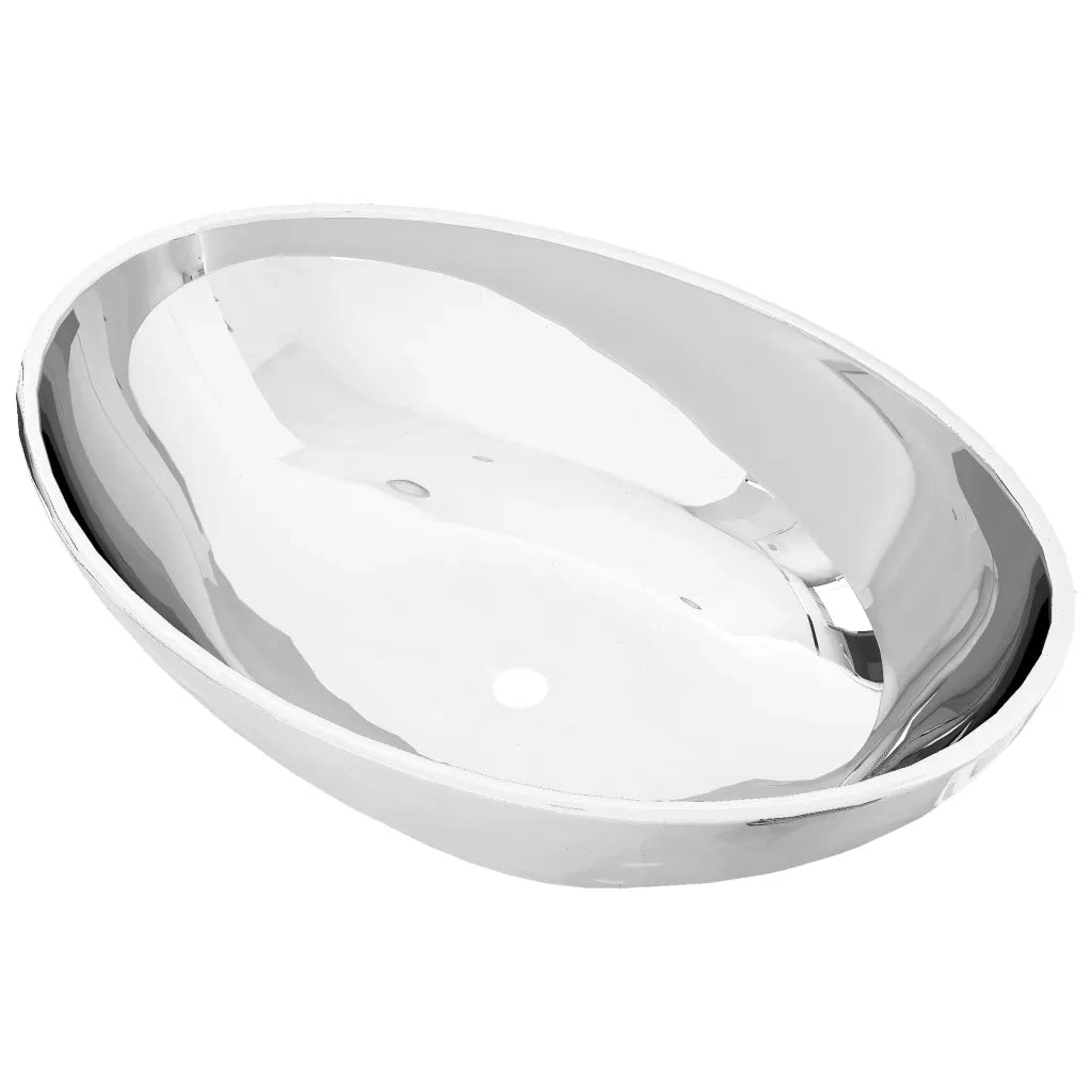 Lavandino 40x33x13,5 cm in Ceramica Argento cod mxl 49430