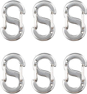 Armband Slitte 6 pezzi - Acciaio Inossidabile Veergesp - Doppie Aperture Raccordi - 1,2 x 0,6 cm - Adatti per Collane - Senza Allergeni - Connettori per Accessori