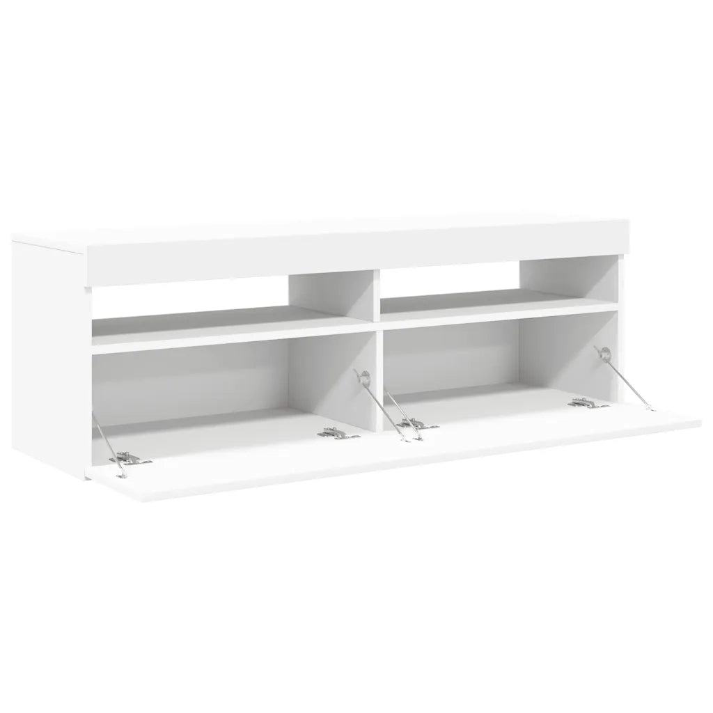 Mobile Porta TV con Luci LED Bianco 120x35x40 cm cod mxl 14122