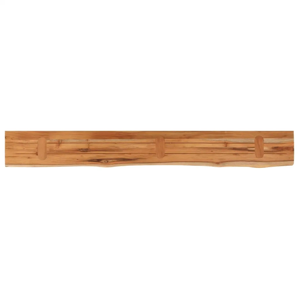 Mensola Muro 140x20x3,8cm Rettangolare Legno Acacia Bordi Vivi 370279