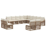 Set Divano da Giardino 13 pcs Beige polyrattan 3436170