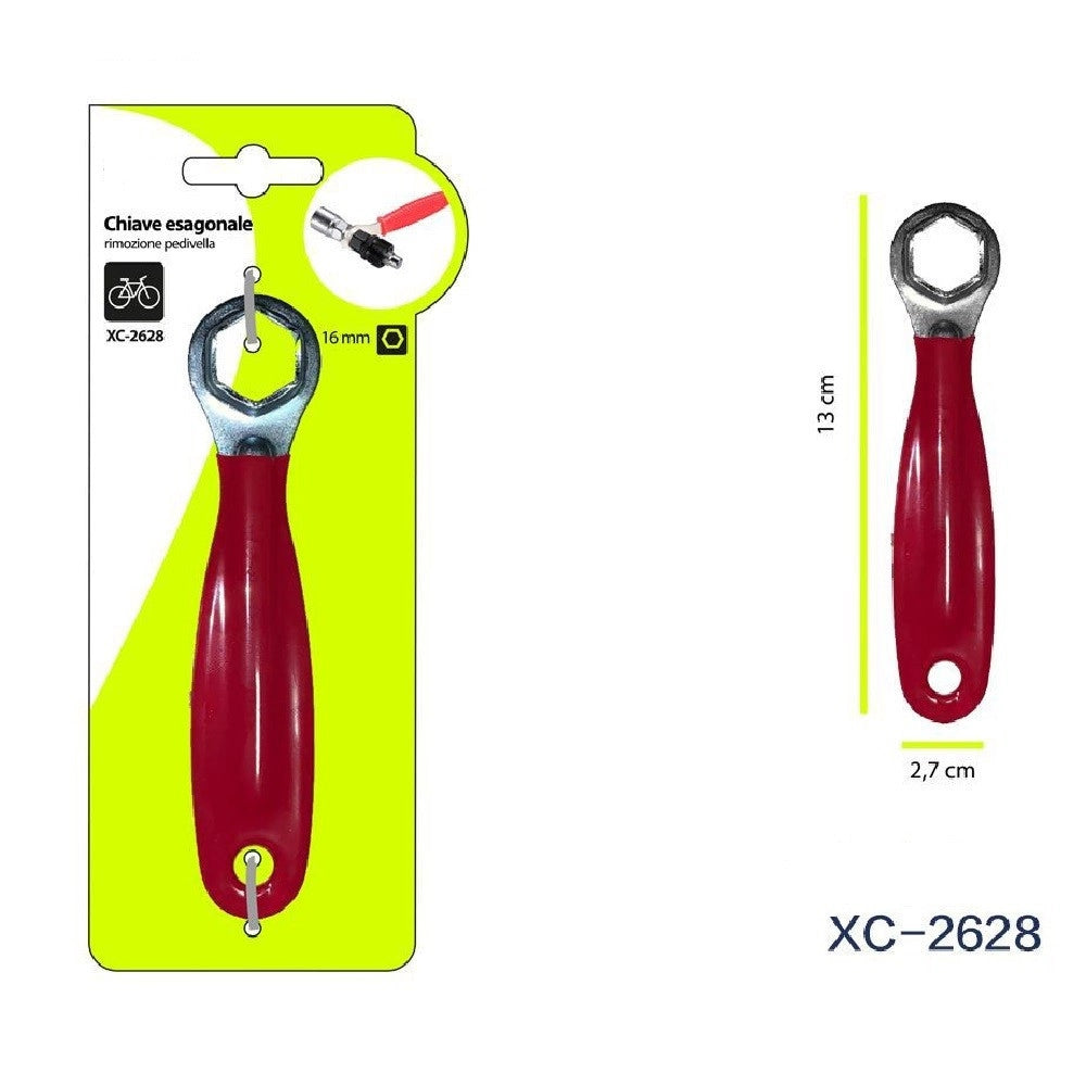 Trade Shop - Chiave Esagonale Strumento Rimozione Guarnitura Riparazione Pedivella Bici Xc-2628 -