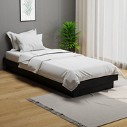 Giroletto-Struttura Letto in Legno Massello Nero 75x190 cm Small Single 986729