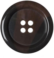Viti di plastica a cono, rotondi, 15 mm, con 4 fori, ideali per giacche, giacconi, giubboni, marrone chiaro, 12 pezzi (24 l)