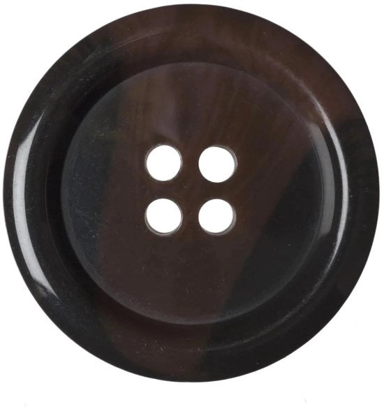 Viti di plastica a cono, rotondi, 15 mm, con 4 fori, ideali per giacche, giacconi, giubboni, marrone chiaro, 12 pezzi (24 l)